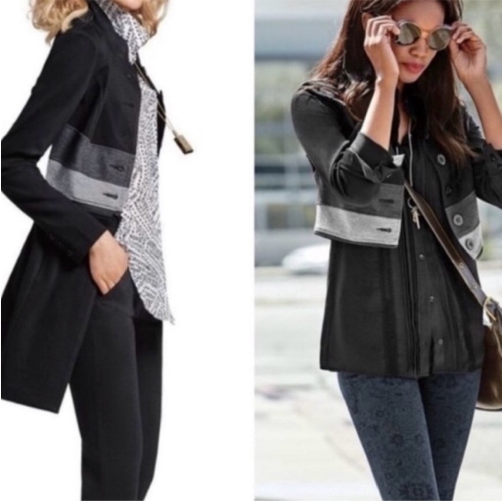 Cabi 3176 Osaka Nights Convertible Jacket size Medium Longline Versatile